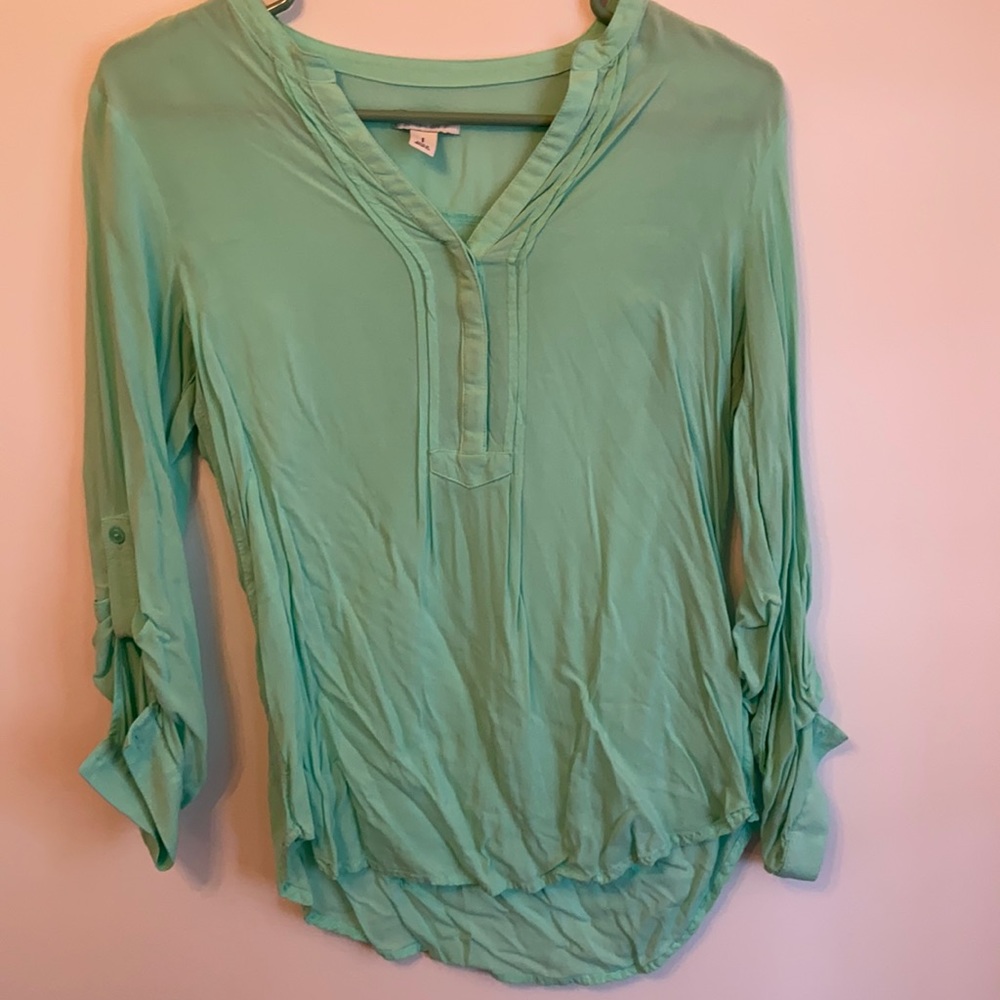 Rayon mint green top